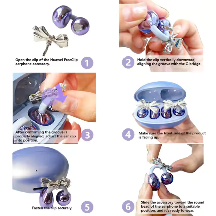 Bijoux clip pour écouteurs – Boucles d’oreilles Bluetooth luxueuses en cristal